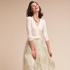 BHLDN perla top Jenny Yoo xs cardigan